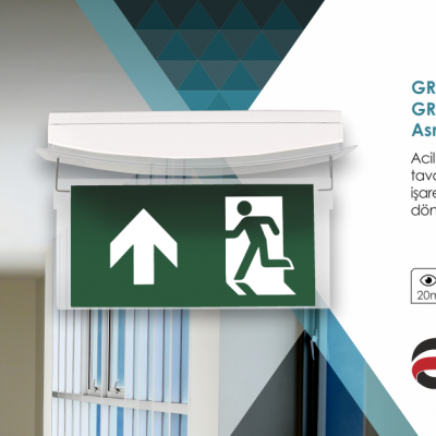 GR-8/LED'ler ve GR-9/LED'ler İçin Yeni Asma İşaret Levhası