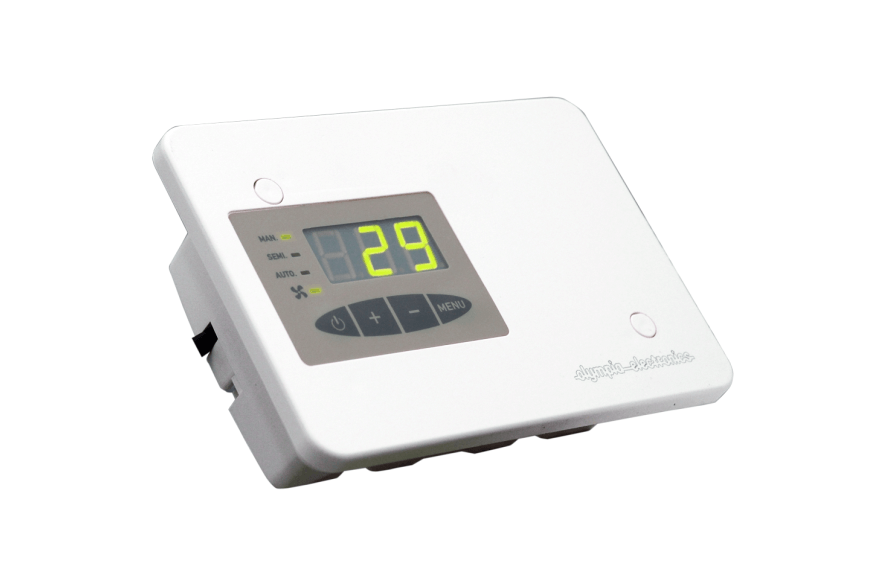 Termostati per camini a energia programmabile con regolazione della velocità.