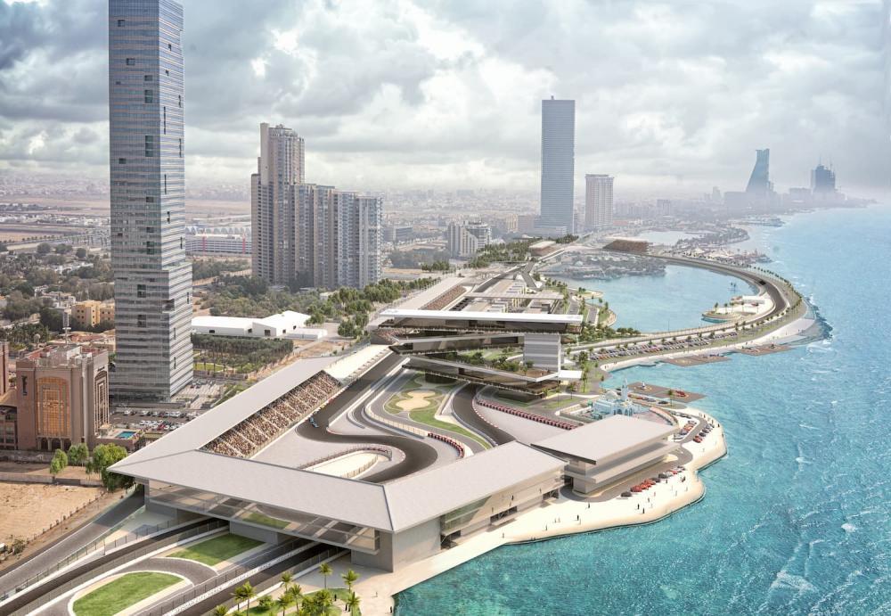 Formel1Rennstrecke, Dschidda, SaudiArabien Olympia Electronics Sicherheitssysteme Formel1Rennstrecke, Dschidda, SaudiArabien Olympia Electronics Sicherheitssysteme