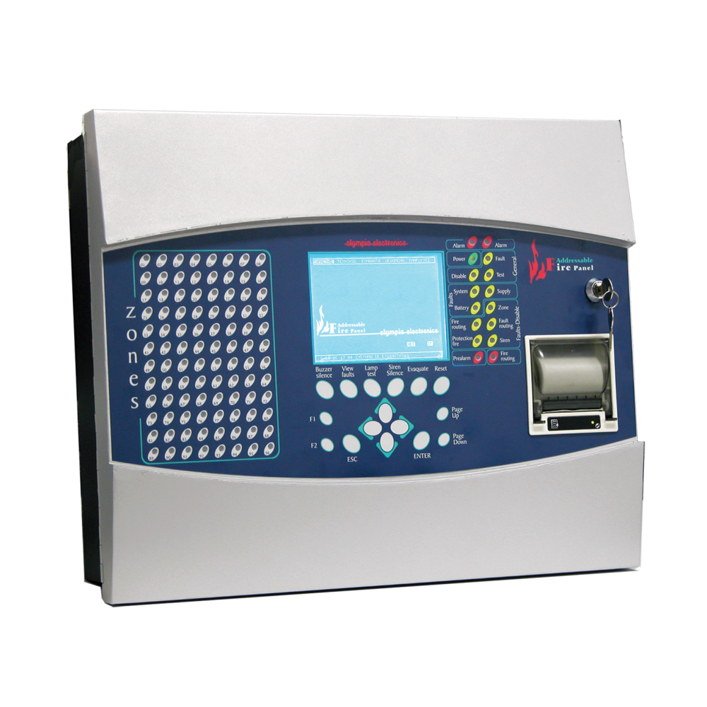 Fire Detection, BSR-2114 - Addressable fire detection panel 4 loops / 96 zones, Conventional Panels