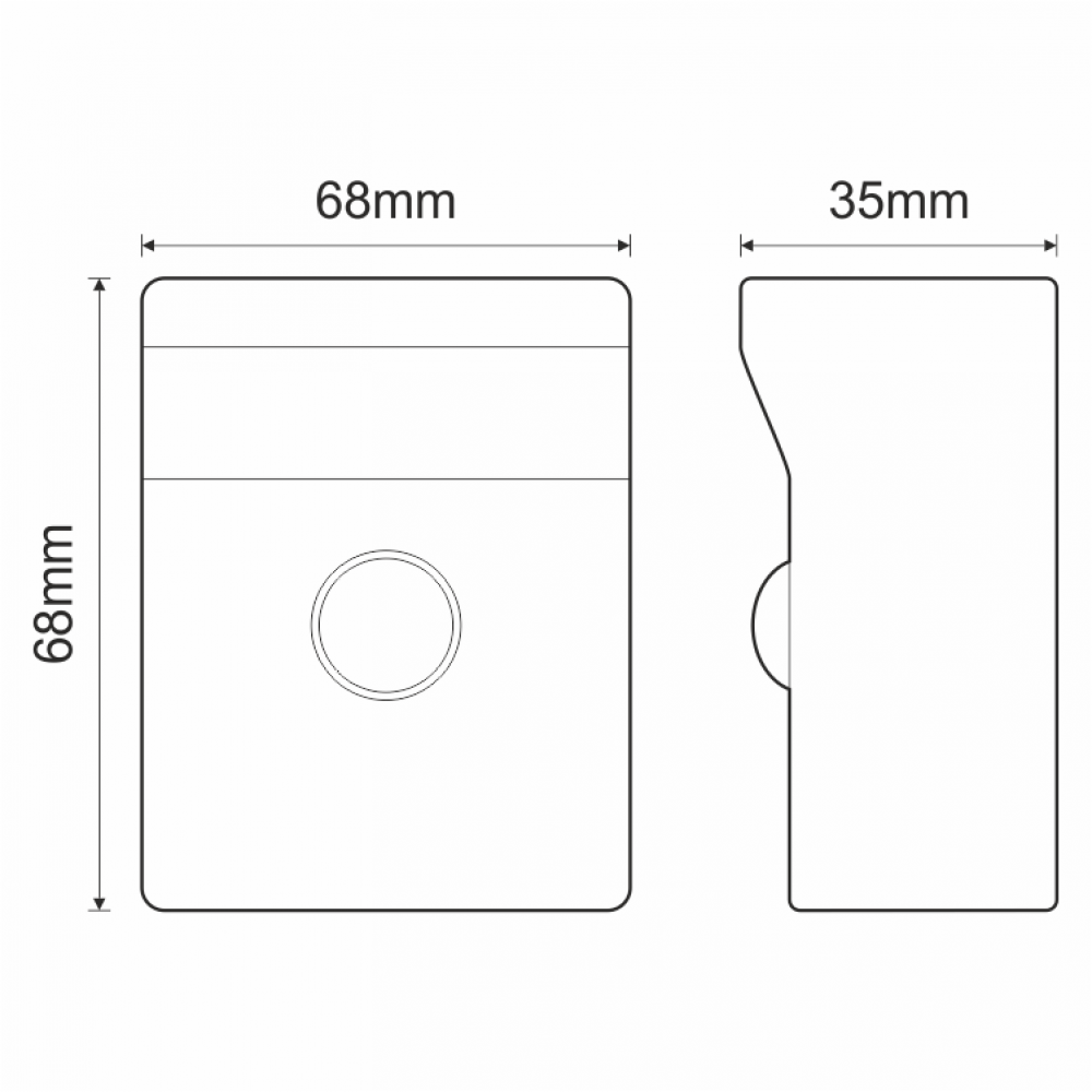 Eνδεικτικό παρουσίας led Διαστάσεις