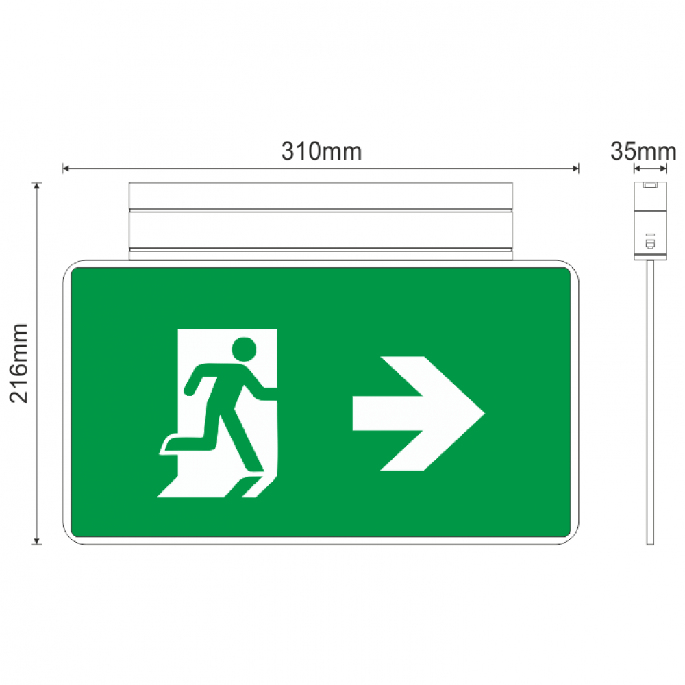 Emergency Light, KLD-30/CBS, CBS 230V AC Eco Light