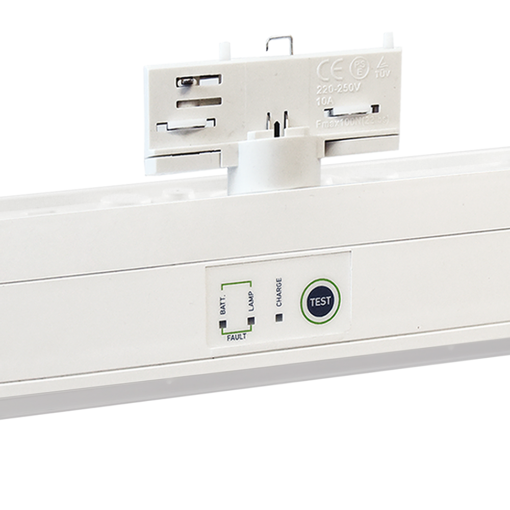 Rail-mounted emergency exit luminaire KLIN-20/ST/TL